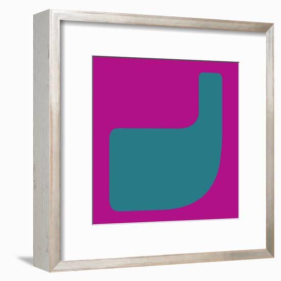 Letter J Green-NaxArt-Framed Art Print