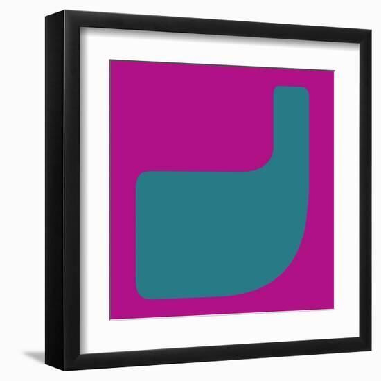 Letter J Green-NaxArt-Framed Art Print