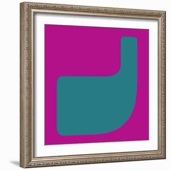 Letter J Green-NaxArt-Framed Art Print