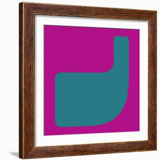 Letter J Green-NaxArt-Framed Art Print