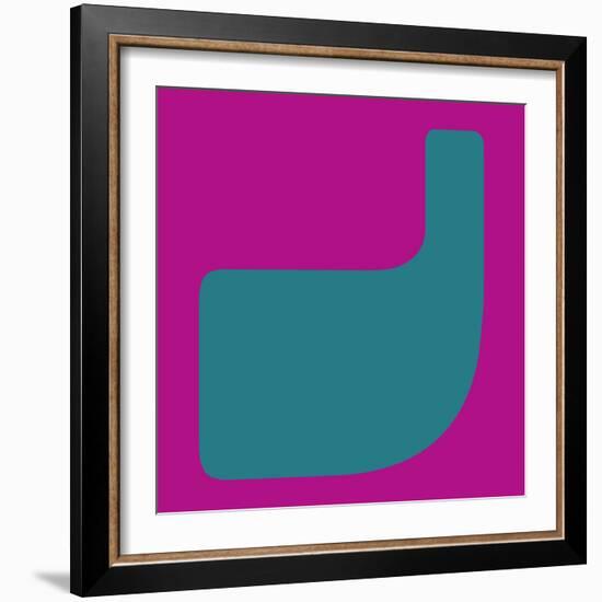 Letter J Green-NaxArt-Framed Art Print