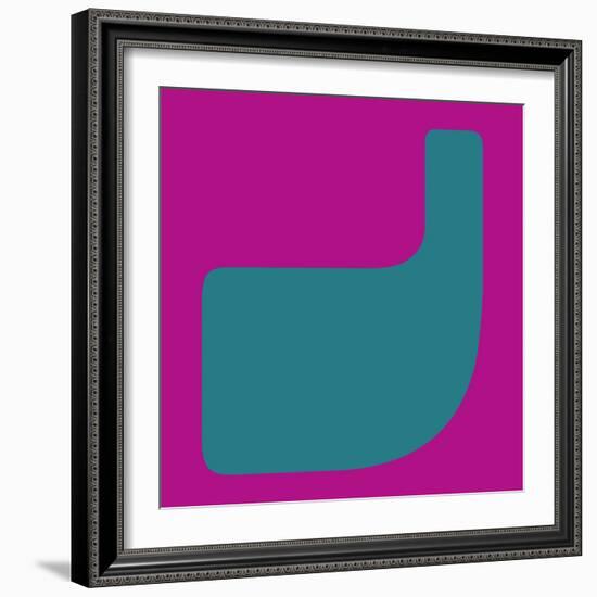 Letter J Green-NaxArt-Framed Art Print