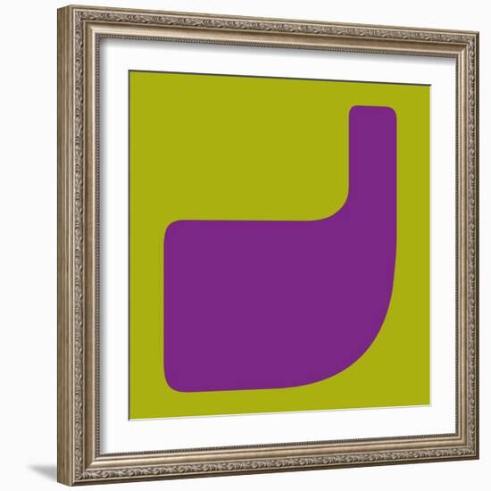 Letter J Purple-NaxArt-Framed Art Print