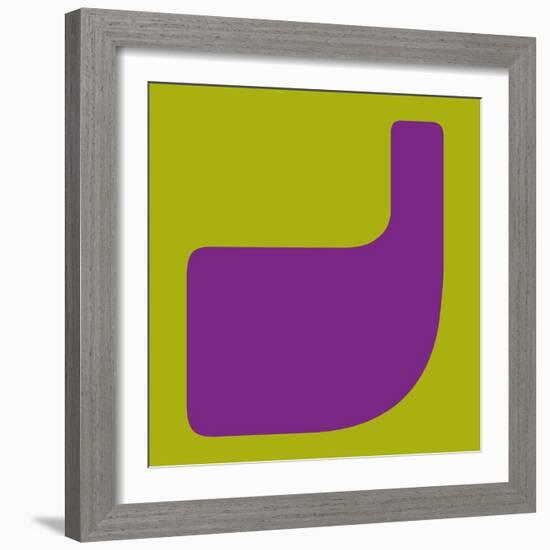 Letter J Purple-NaxArt-Framed Art Print