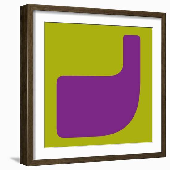 Letter J Purple-NaxArt-Framed Art Print