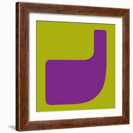 Letter J Purple-NaxArt-Framed Art Print