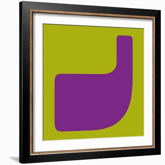 Letter J Purple-NaxArt-Framed Art Print