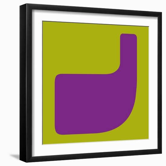 Letter J Purple-NaxArt-Framed Art Print