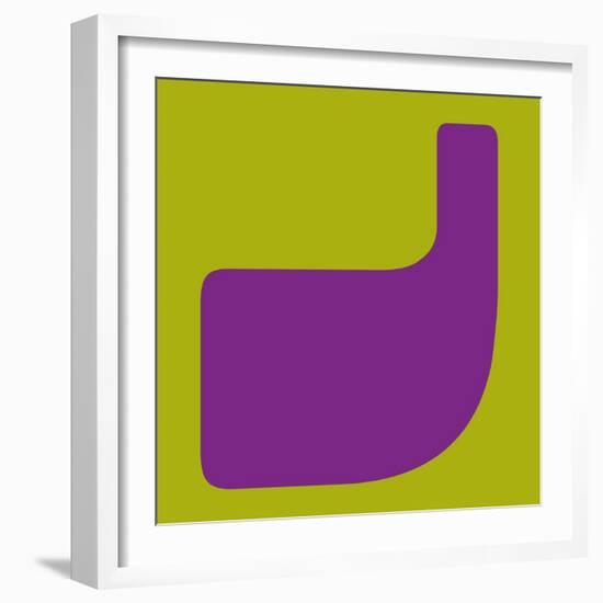 Letter J Purple-NaxArt-Framed Art Print