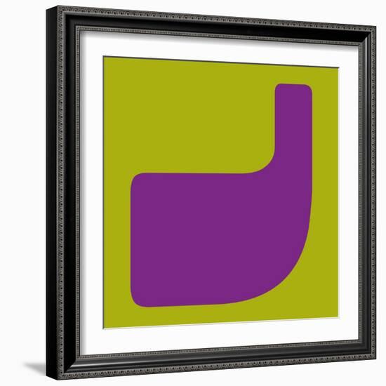 Letter J Purple-NaxArt-Framed Art Print