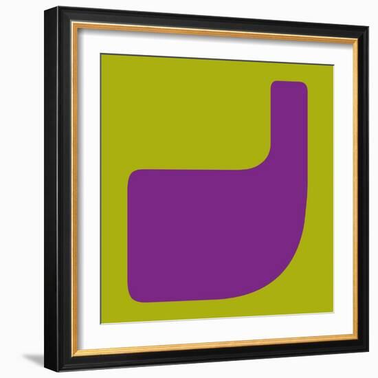 Letter J Purple-NaxArt-Framed Art Print