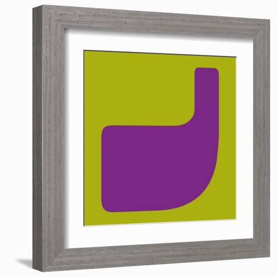 Letter J Purple-NaxArt-Framed Art Print