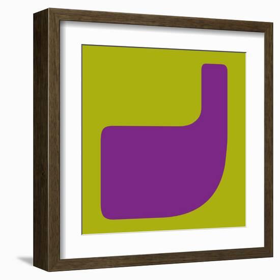 Letter J Purple-NaxArt-Framed Art Print