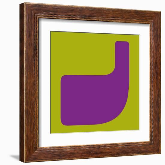 Letter J Purple-NaxArt-Framed Art Print