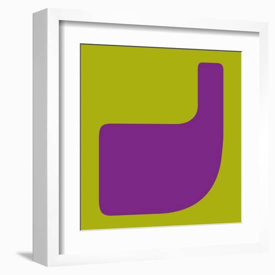 Letter J Purple-NaxArt-Framed Art Print