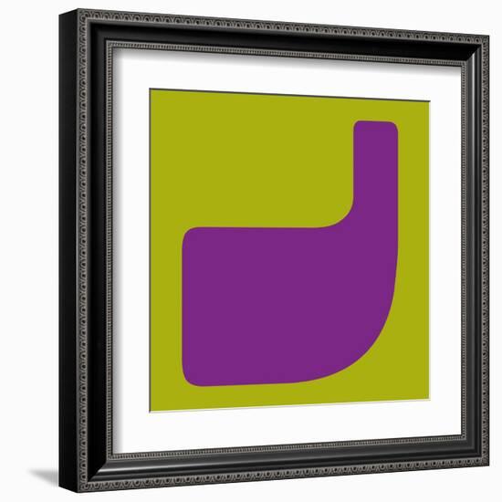 Letter J Purple-NaxArt-Framed Art Print