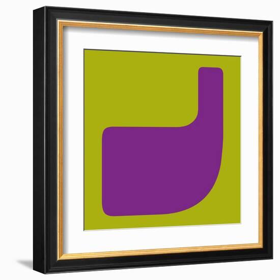 Letter J Purple-NaxArt-Framed Art Print