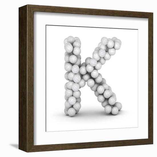 Letter K, From Voleyballs-iunewind-Framed Art Print