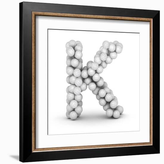 Letter K, From Voleyballs-iunewind-Framed Art Print