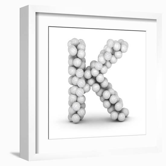 Letter K, From Voleyballs-iunewind-Framed Art Print