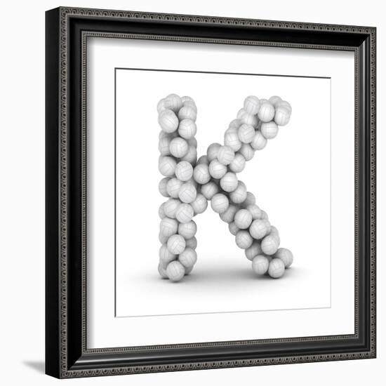 Letter K, From Voleyballs-iunewind-Framed Art Print