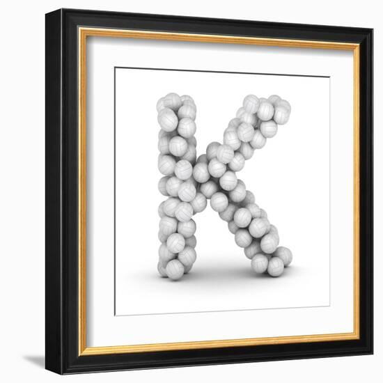 Letter K, From Voleyballs-iunewind-Framed Art Print