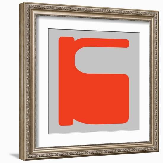 Letter K Orange-NaxArt-Framed Art Print