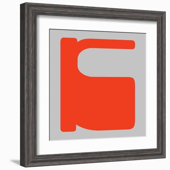 Letter K Orange-NaxArt-Framed Art Print