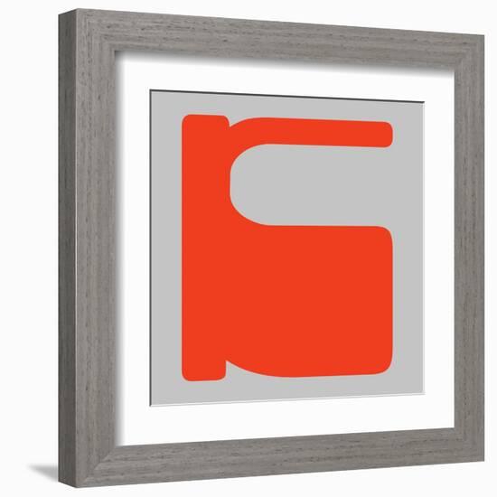 Letter K Orange-NaxArt-Framed Art Print