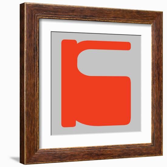 Letter K Orange-NaxArt-Framed Art Print