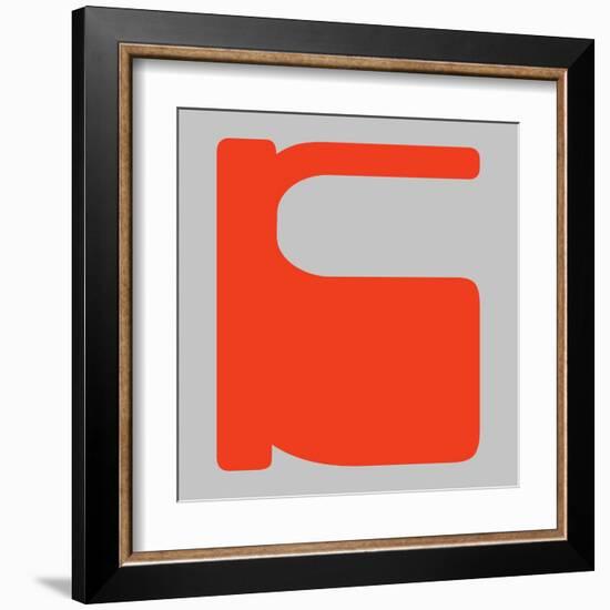 Letter K Orange-NaxArt-Framed Art Print