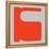 Letter K Orange-NaxArt-Framed Stretched Canvas