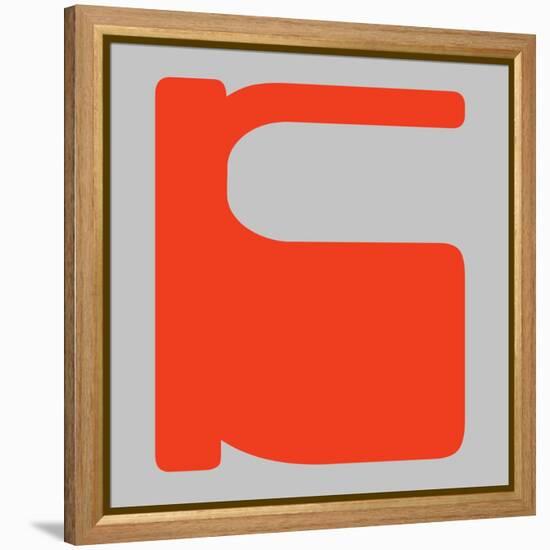 Letter K Orange-NaxArt-Framed Stretched Canvas