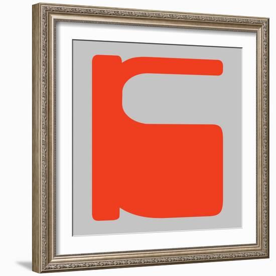 Letter K Orange-NaxArt-Framed Art Print