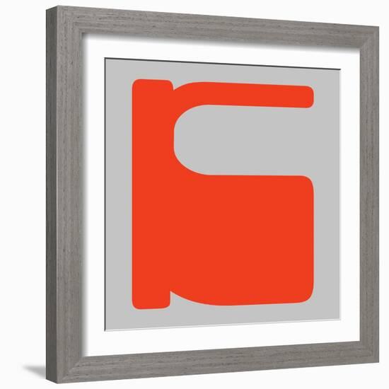 Letter K Orange-NaxArt-Framed Art Print