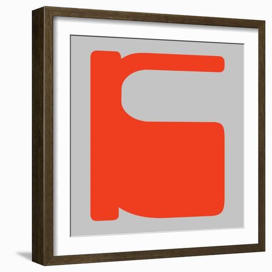 Letter K Orange-NaxArt-Framed Art Print