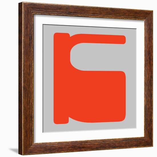 Letter K Orange-NaxArt-Framed Art Print