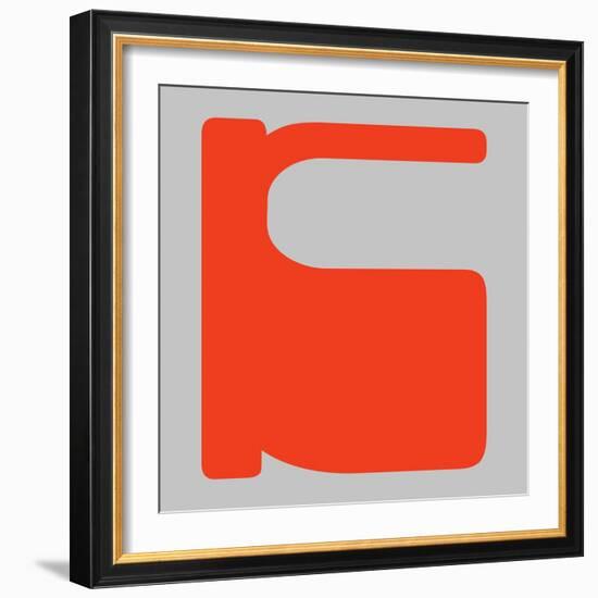 Letter K Orange-NaxArt-Framed Art Print