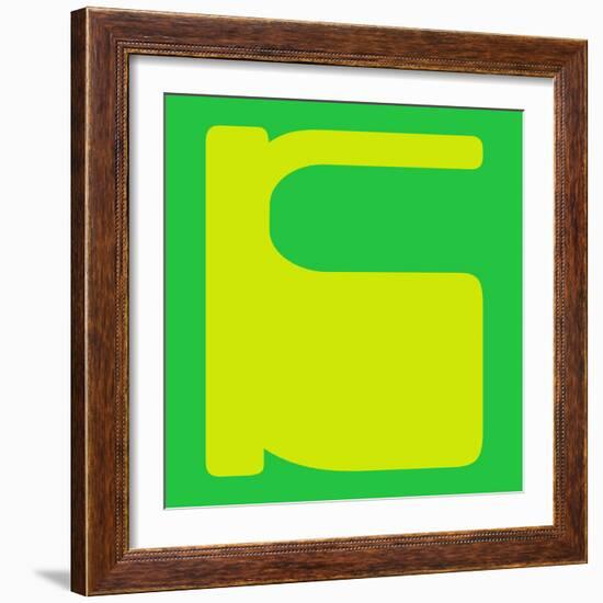 Letter K Yellow-NaxArt-Framed Art Print