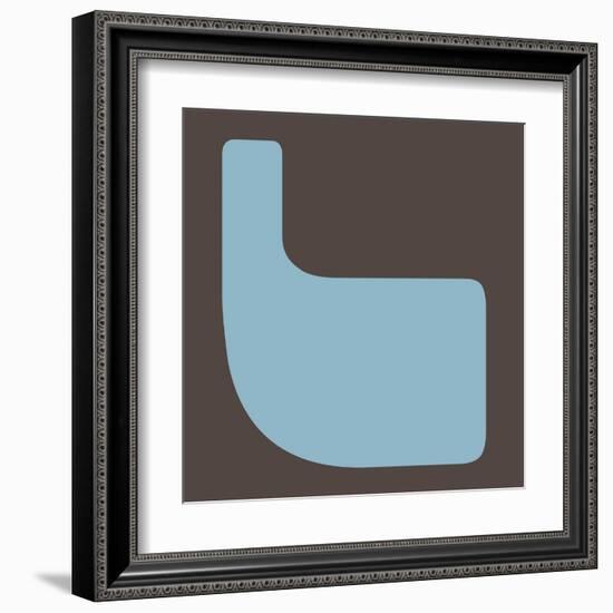 Letter L Blue-NaxArt-Framed Art Print