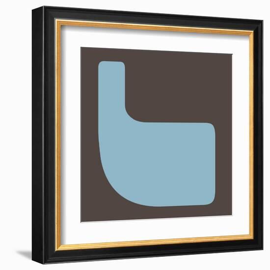 Letter L Blue-NaxArt-Framed Art Print