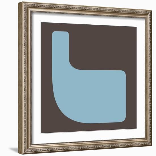 Letter L Blue-NaxArt-Framed Art Print