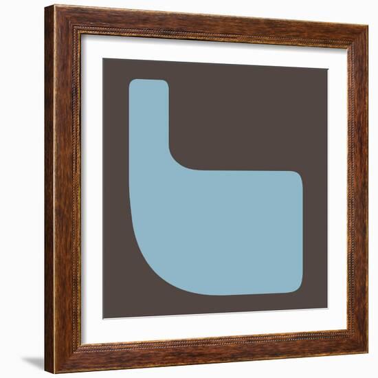 Letter L Blue-NaxArt-Framed Art Print