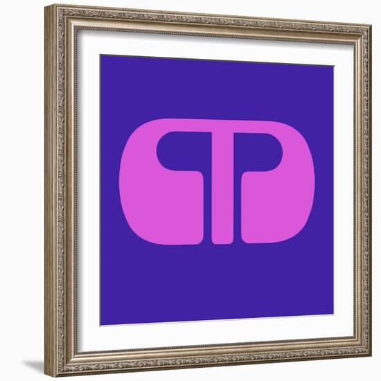 Letter M Purple-NaxArt-Framed Art Print