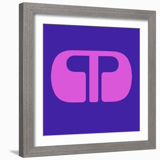 Letter M Purple-NaxArt-Framed Art Print