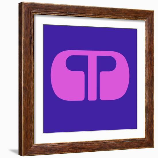 Letter M Purple-NaxArt-Framed Art Print