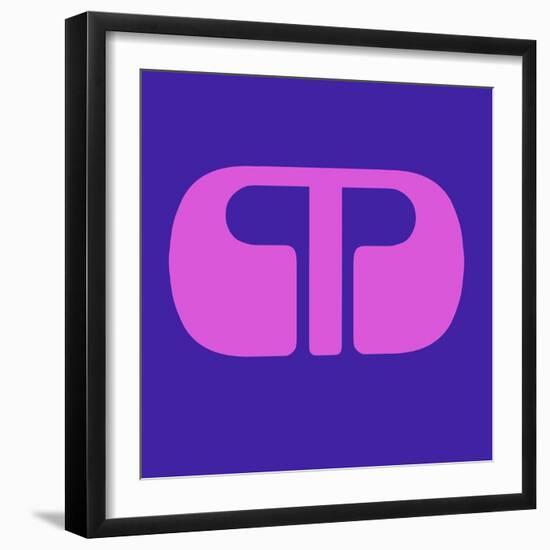 Letter M Purple-NaxArt-Framed Art Print