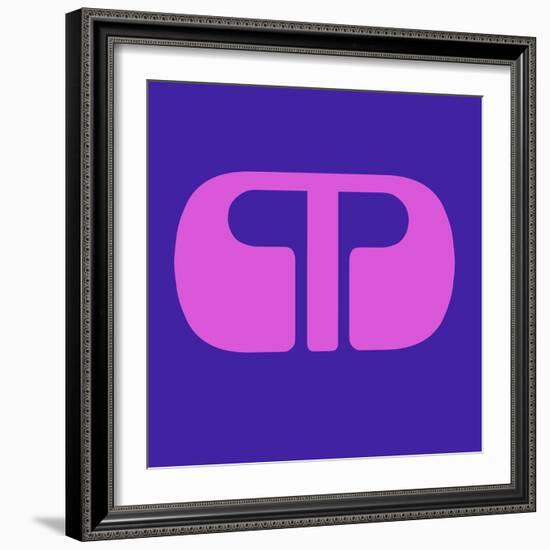 Letter M Purple-NaxArt-Framed Art Print