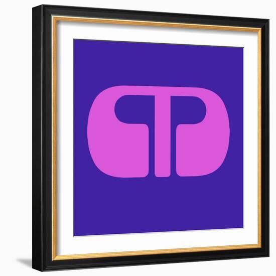 Letter M Purple-NaxArt-Framed Art Print