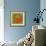 Letter N Orange-NaxArt-Framed Art Print displayed on a wall